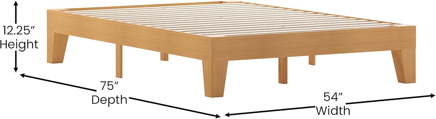 Flash Furniture Evelyn Solid Wood Platform Bed with Wooden Support Slats, No Box Spring Required