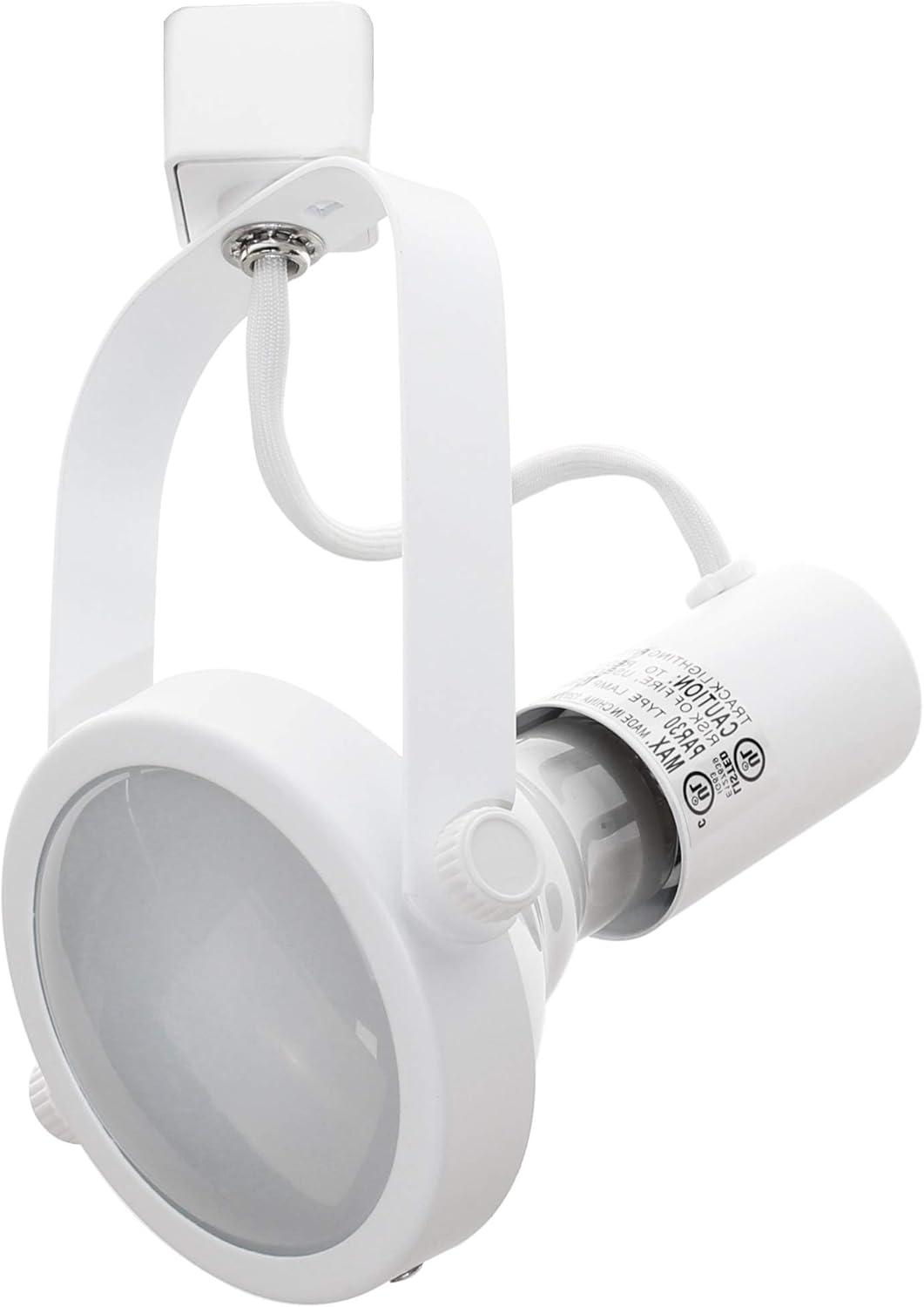 White Adjustable Modern Track Light Gimbal Ring Head