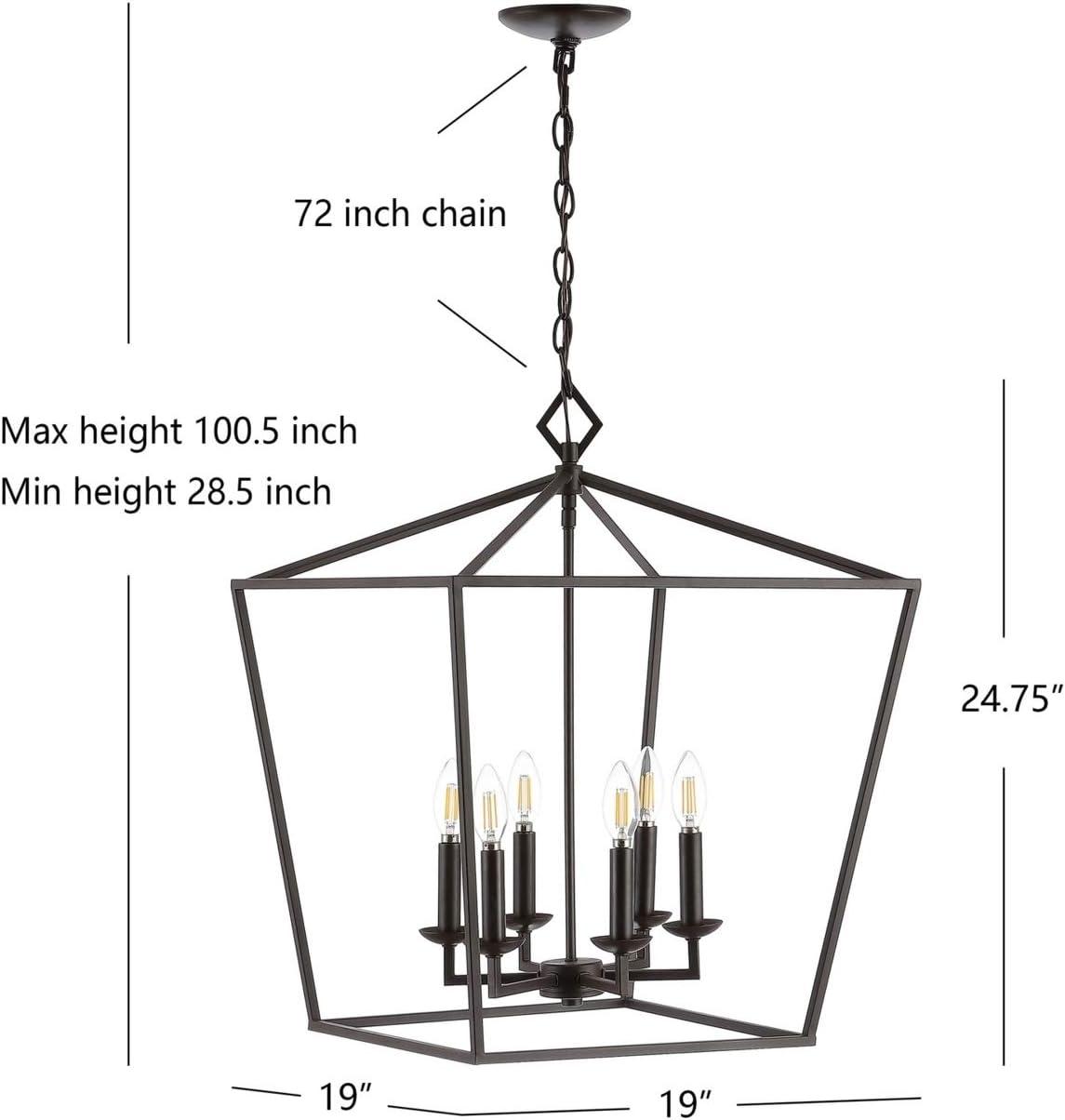 Classic 6-Light Oil-Rubbed Bronze Pendant LED Fixture