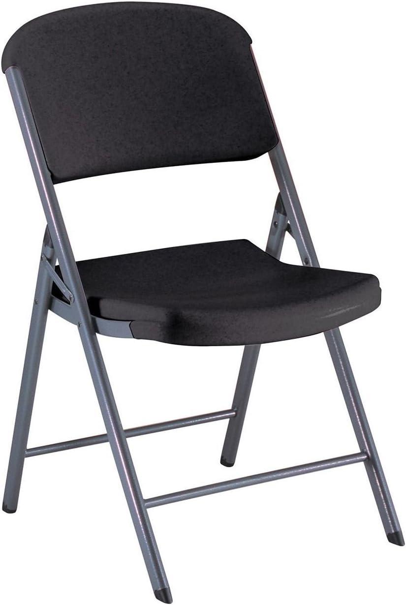 Lifetime Folding Chair, Indoor/Outdoor Commercial, Adult, Black, 4 Pack (80187)