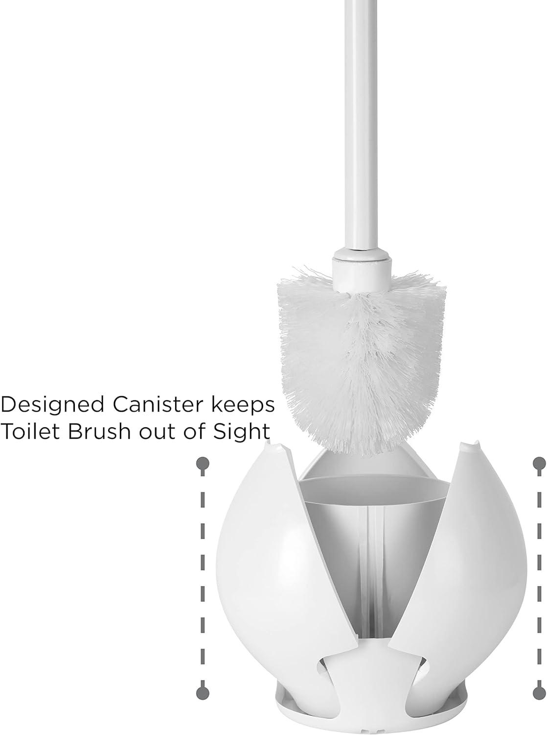 Bath Bliss Plastic Toilet Brush And Holder