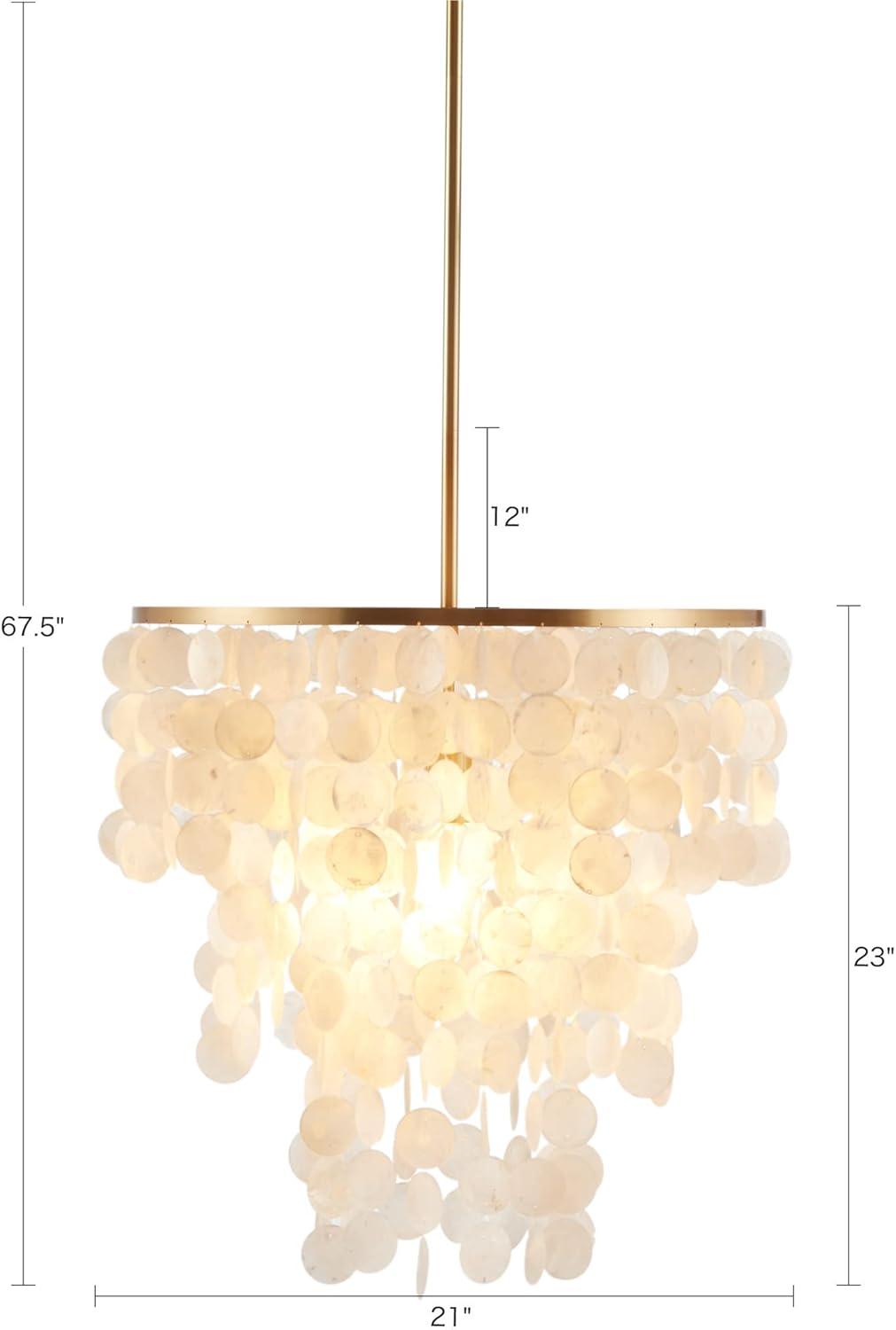 Isla Layered Capiz Seashell Chandelier