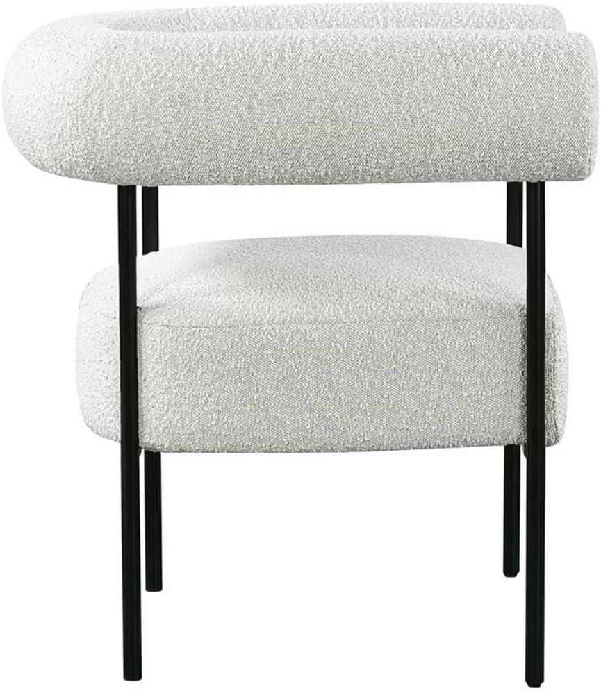 Meridian Furniture Blake Cream Boucle Fabric Accent Chair