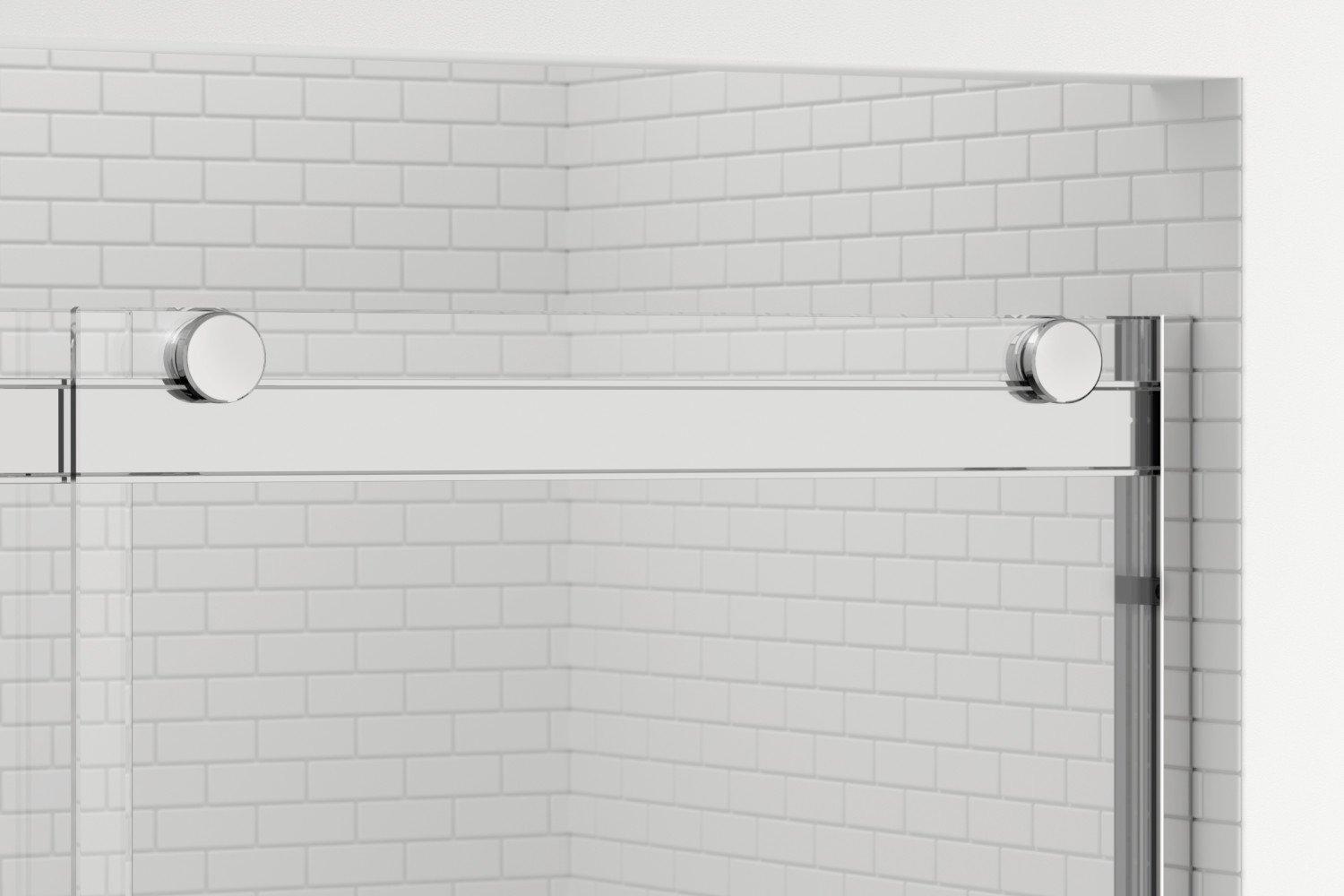 Rotolo 52" W x 70" H Semi Frameless Shower Door