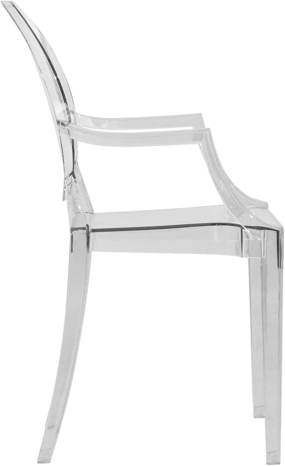 LeisureMod Carroll Modern Acrylic Dining Side Chair