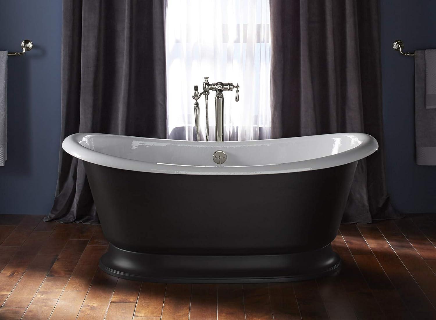 Artifacts® 66" x 33" Freestanding Bath with Iron Black Exterior