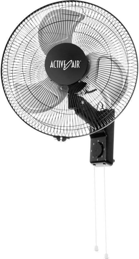 Active Air Speed Heavy-Duty Industrial Metal Wall Mountable Oscillating Quiet Tilting Fan