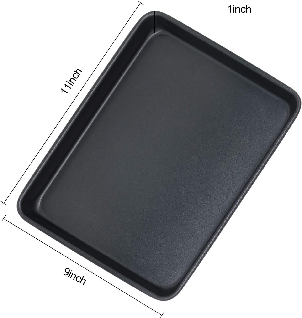 11-Inch Black Nonstick Heavy Gauge Steel Cookie Sheets, Set of 2