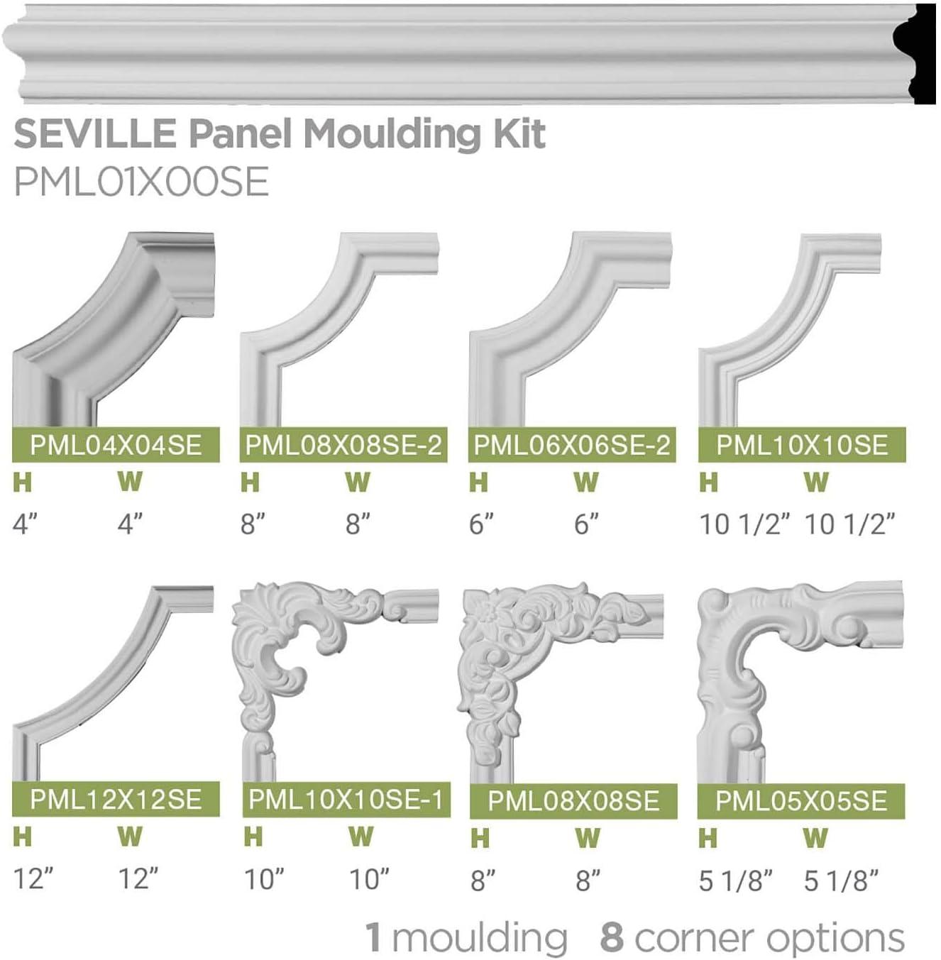 Gray Primed Polyurethane Seville Panel Moulding Corner