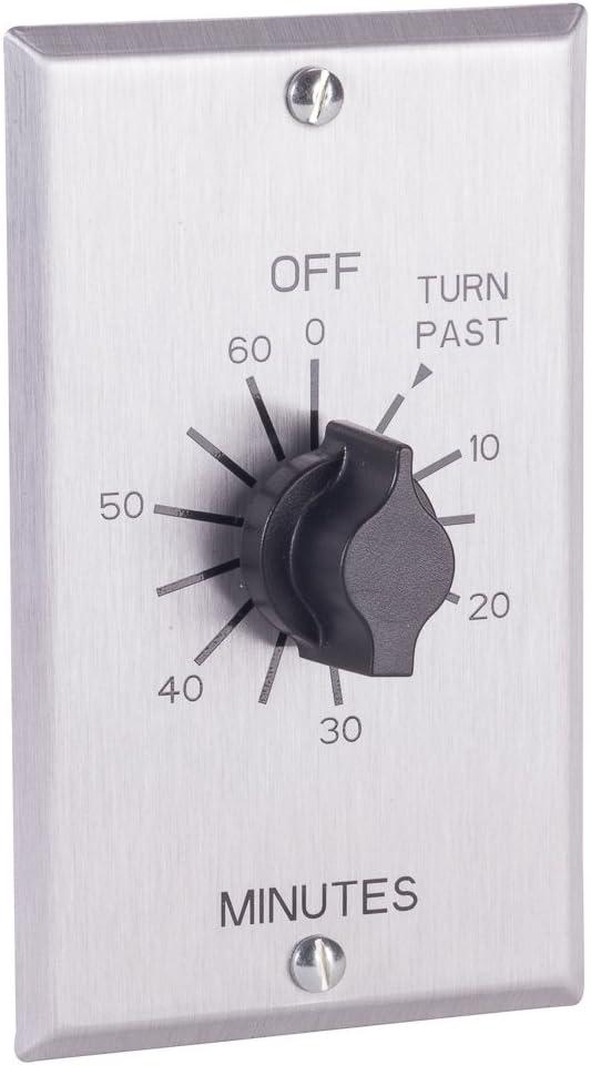 C-500 Series Multi-Volt 60-Minute Commercial Style Springwound Auto Off In-Wall Timer