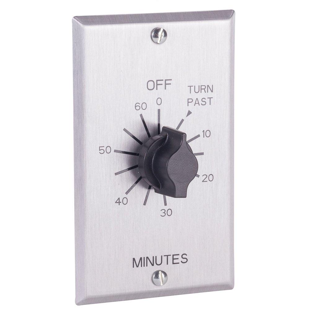 C-500 Series Multi-Volt 60-Minute Commercial Style Springwound Auto Off In-Wall Timer