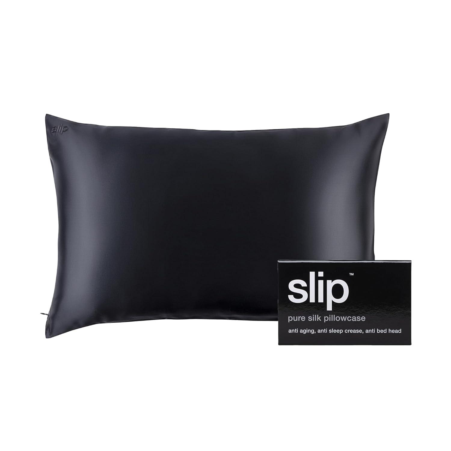 Slip Pure Silk Pillowcase Bedding, Black, Queen