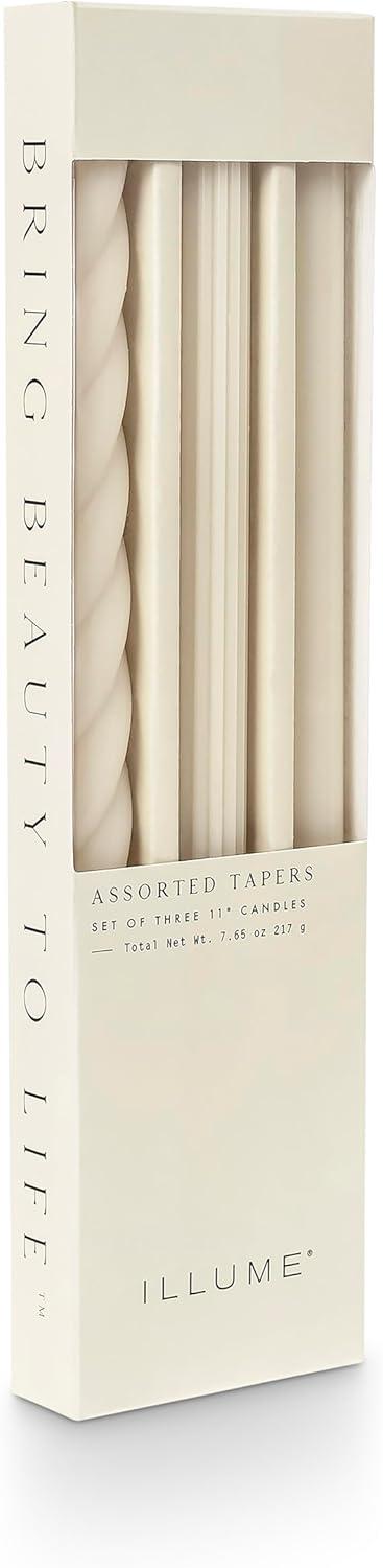 Beautifully Done Unscented Assorted Candle Tapers 3-Pack