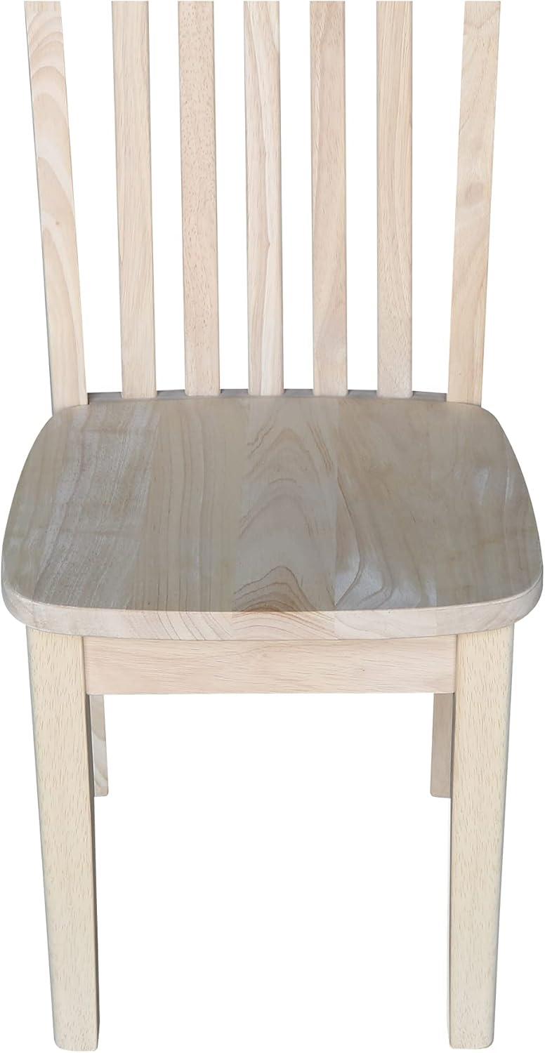 International Concepts Indoor Wood Mission Kids' Chairs in Unfinished - Set of 2