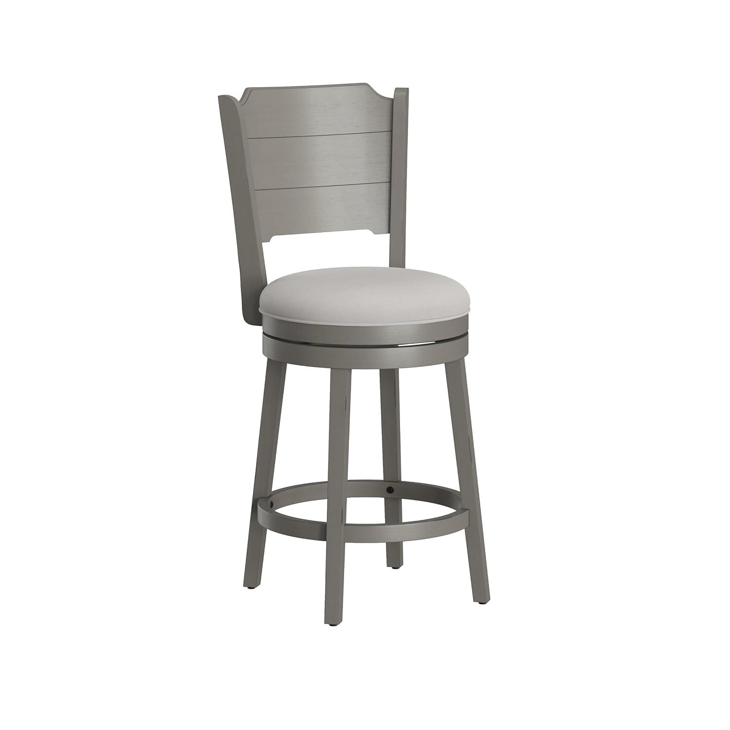 Hillsdale Furniture Clarion Wood Counter Height Swivel Stool, Distressed Gray