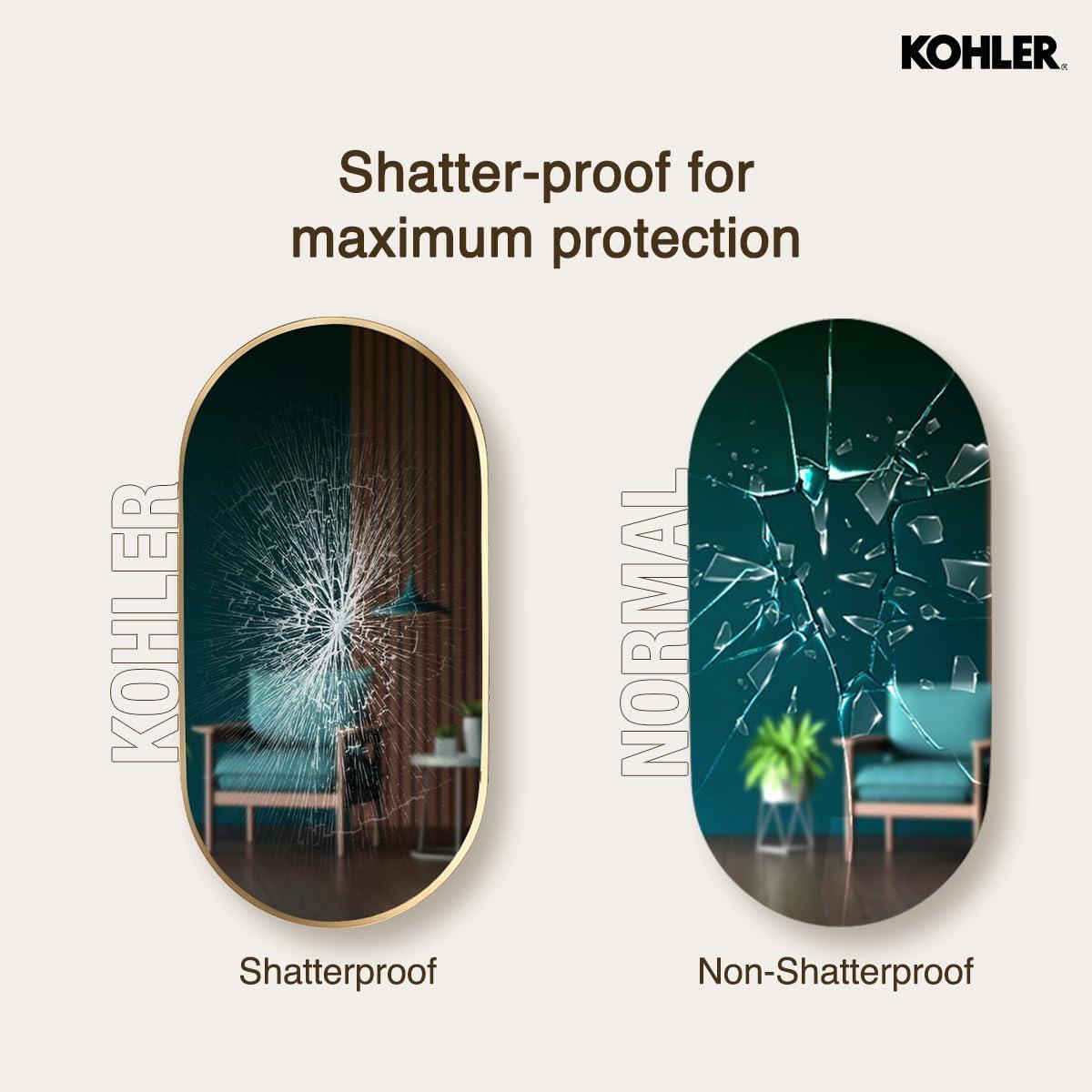 Essential Capsule Wall Mirror, Bathroom/Vanity Mirror with Frame