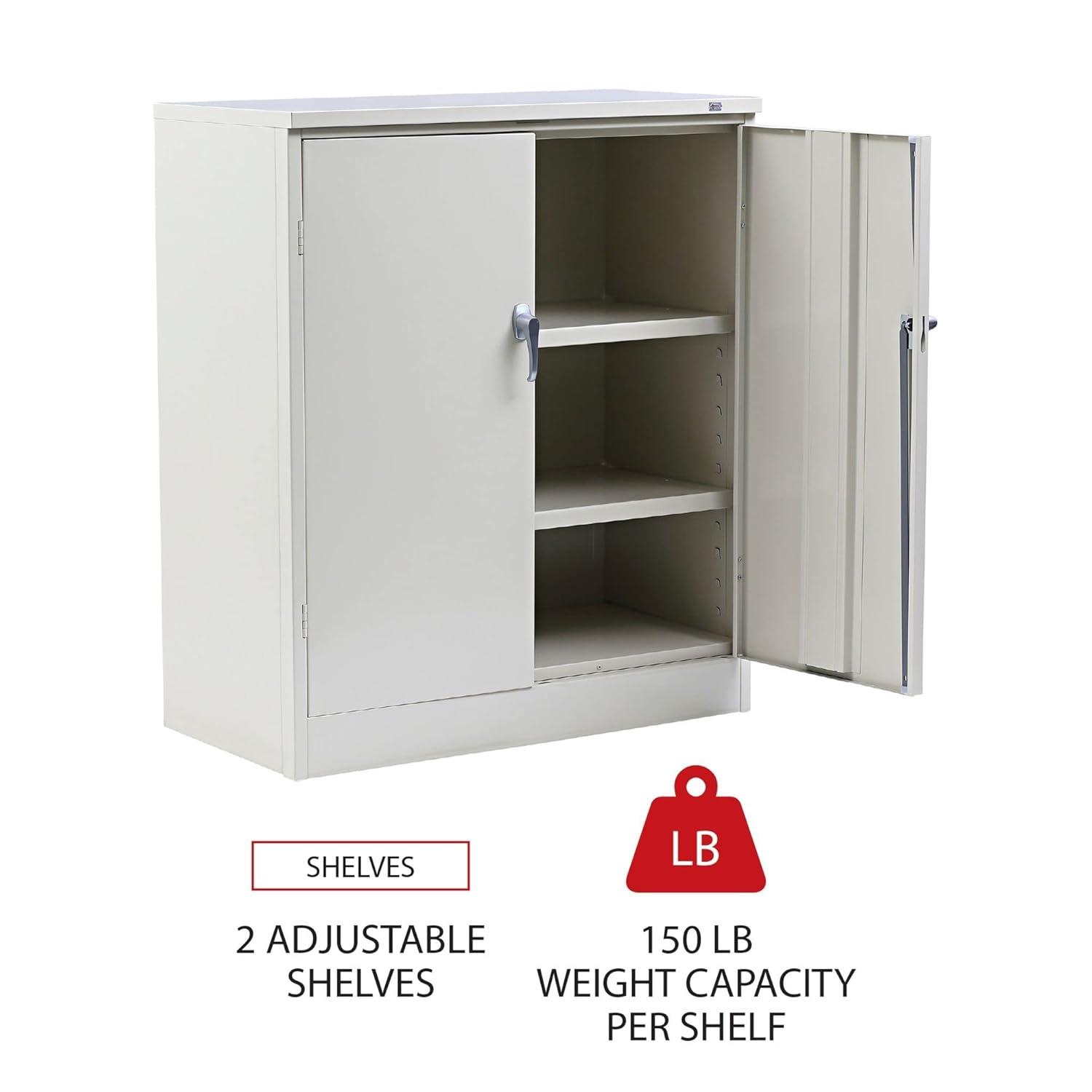 Alera® Assembled 42" High, 2 Shelf Storage Cabinet