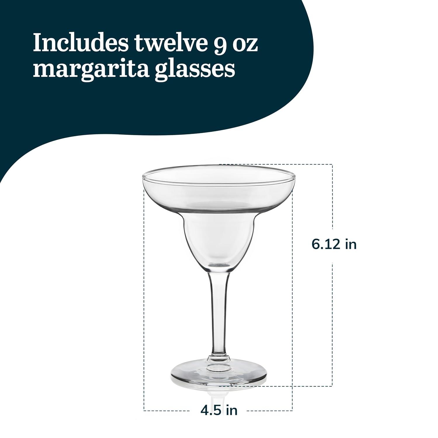 Libbey Margarita Party Glasses, 9 ounce, Set of 12