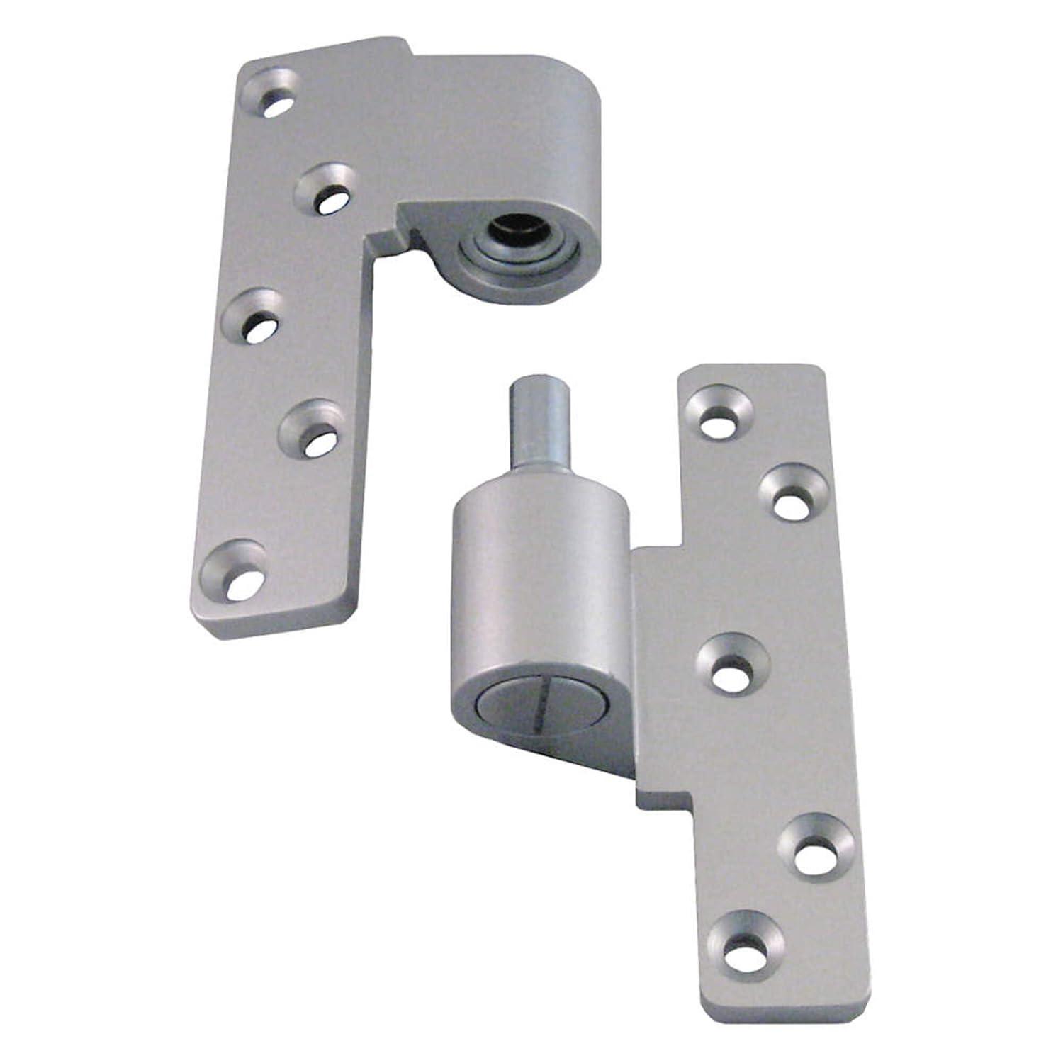 Clear Aluminum Right Hand Pivot Hinge with Ball Bearing