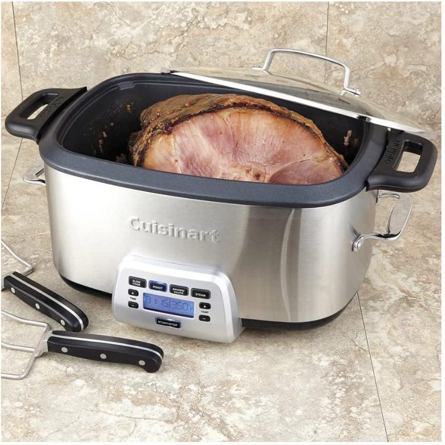 Blue 6.3 Qt Cast Aluminum Multi-Cooker with Digital Display and Timer