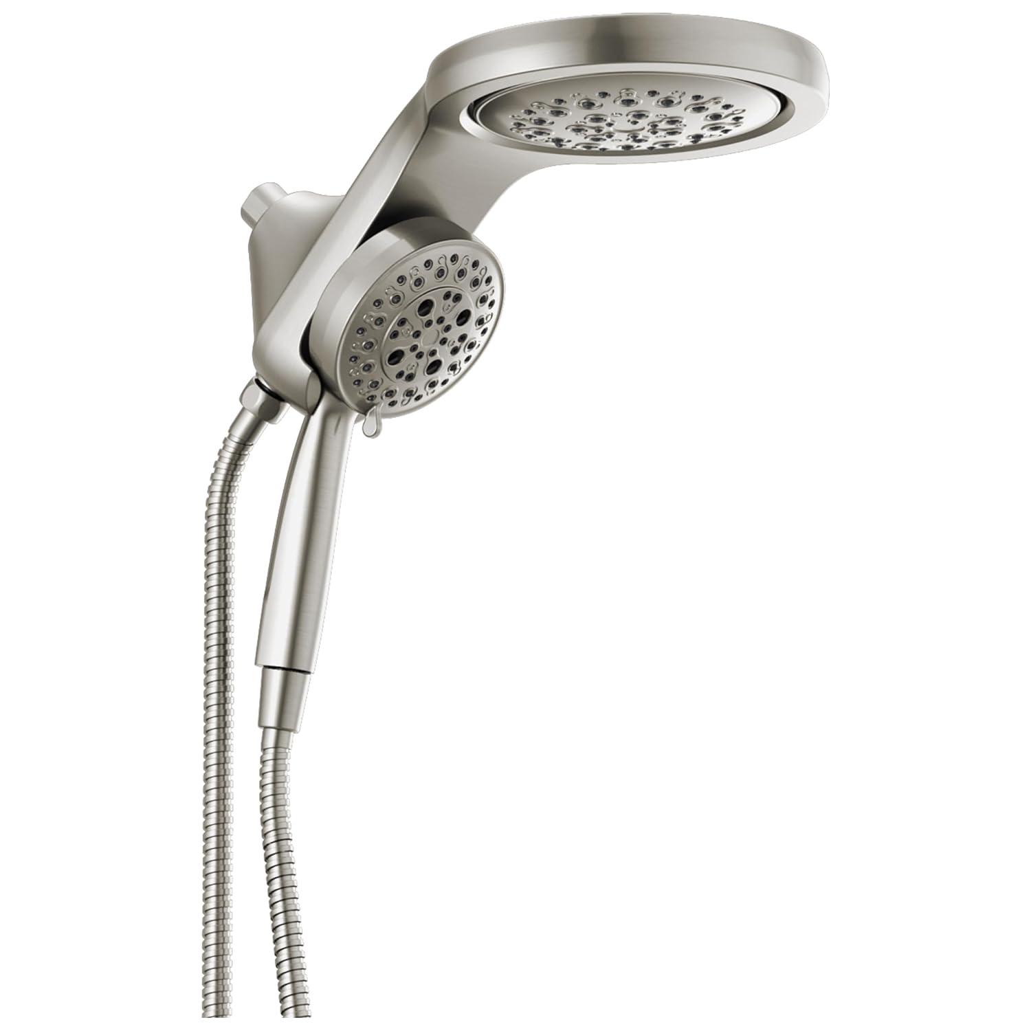 Hydrorain 5 Spray Dual Shower Head and Handheld Shower with Lumicoat and H2Okinetic 2.5 GPM