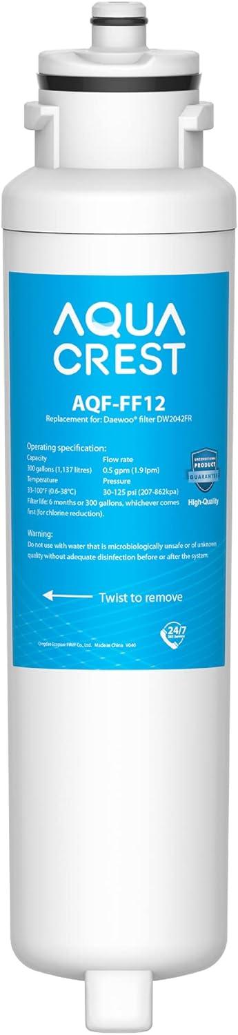 AQUA CREST DW2042FR-09 Refrigerator Water Filter, Replacement for Daewoo® DW2042FR, Kenmore® 46-9130, DW2042FR-09, Aqua Crystal® DW2042F-09, FRN-Y22D2V, FRN-Y22D2W, 3 Pack