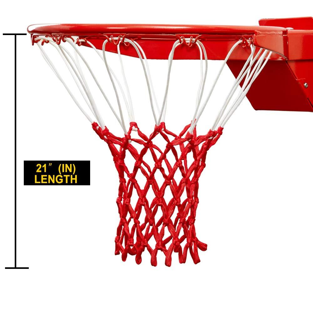 Premium Quality Professional Heavy Duty Basketball Net Replacement - All Weather Anti Whip,Fits Standard Indoor or Outdoor 12 Loops Rims12 Loops
