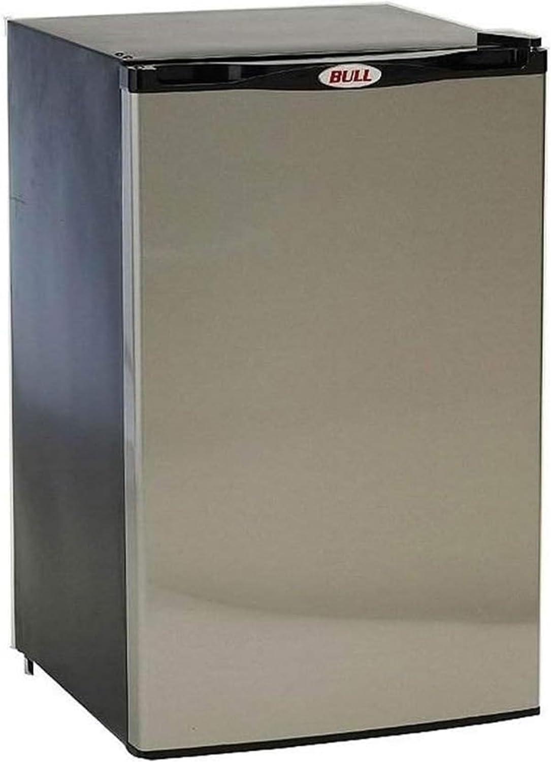 Compact Stainless Steel Freestanding Refrigerator with Reversible Door