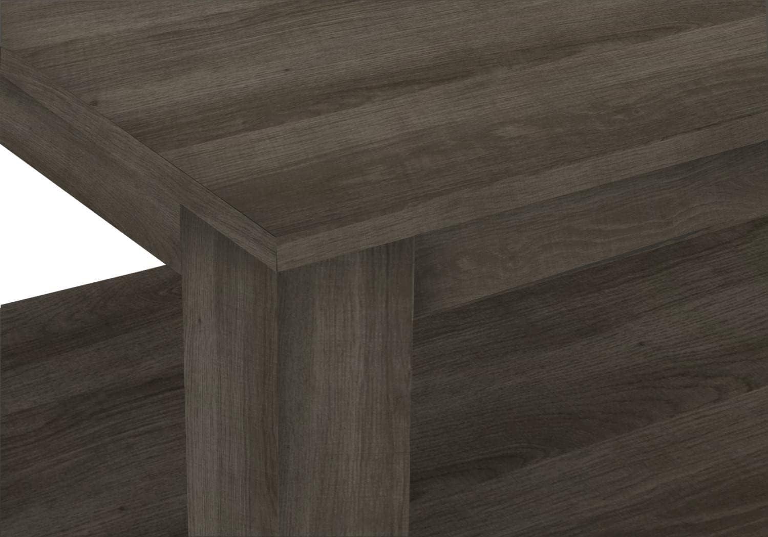 Monarch Specialties Table Set 3Pcs Set Coffee End Side Accent Living Room Laminate Brown Transitional