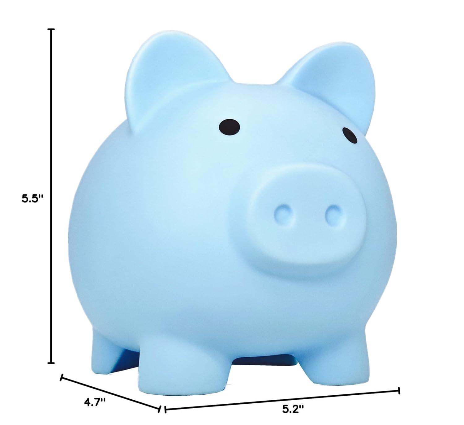 Piggy Bank for Sbrvaniy Piggy Coin Banks for Boys and Girls My First Unbreakable Plastic Money Bank S/M/L Size Decoration Savings Christmas, Easter, Birthday Gift