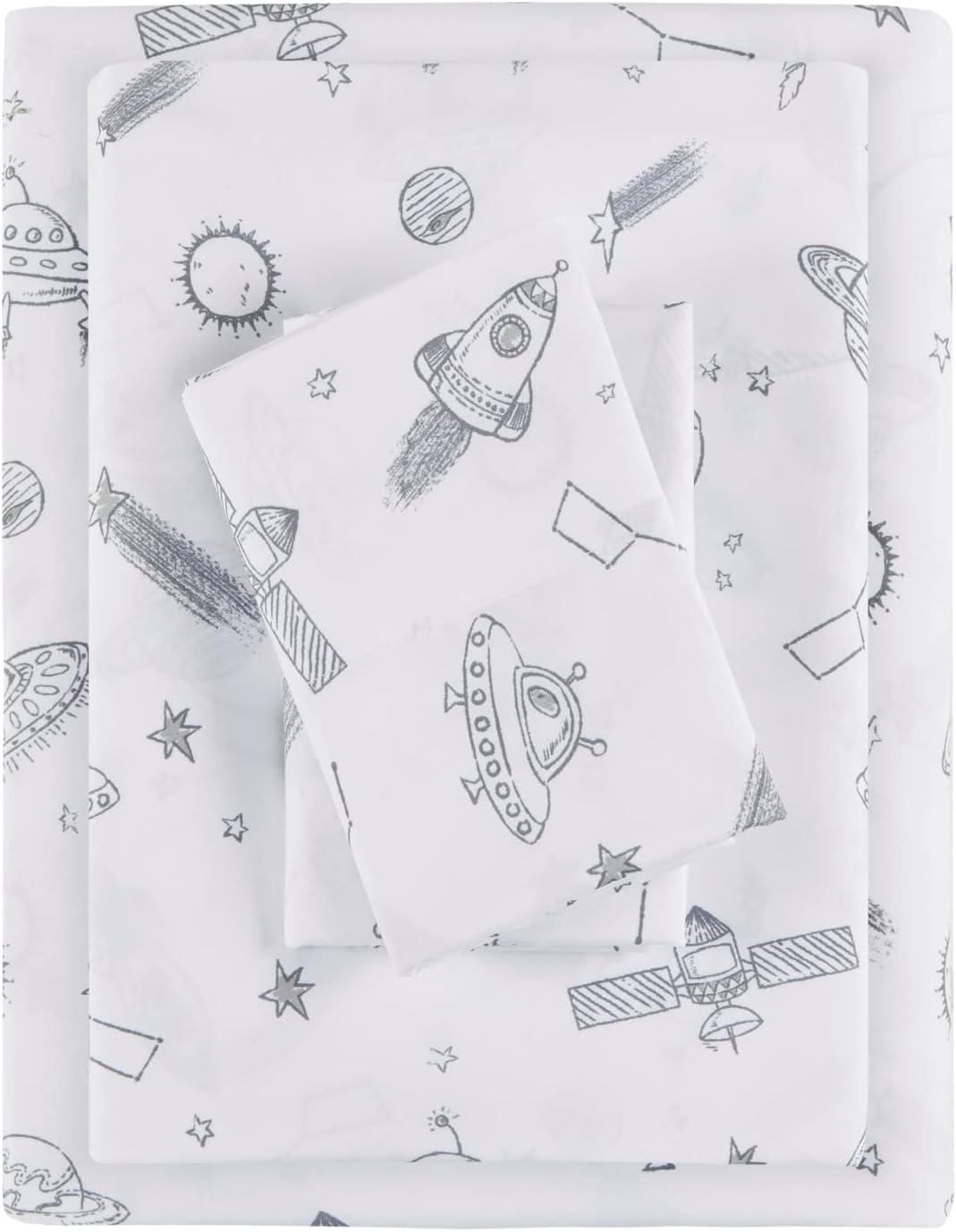 Whales Printed Microfiber Sheet Set