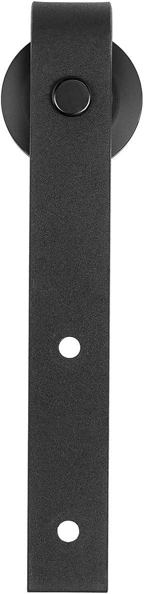 6.6FT Heavy Duty Sturdy Sliding Barn Door Hardware & Adjustable Floor Guide Wall Mount Roller & Pull Handle, J Shape Hangers, Smoothly and Quietly, Easy to Install, Fit 24"-36" Width Door B5A3351