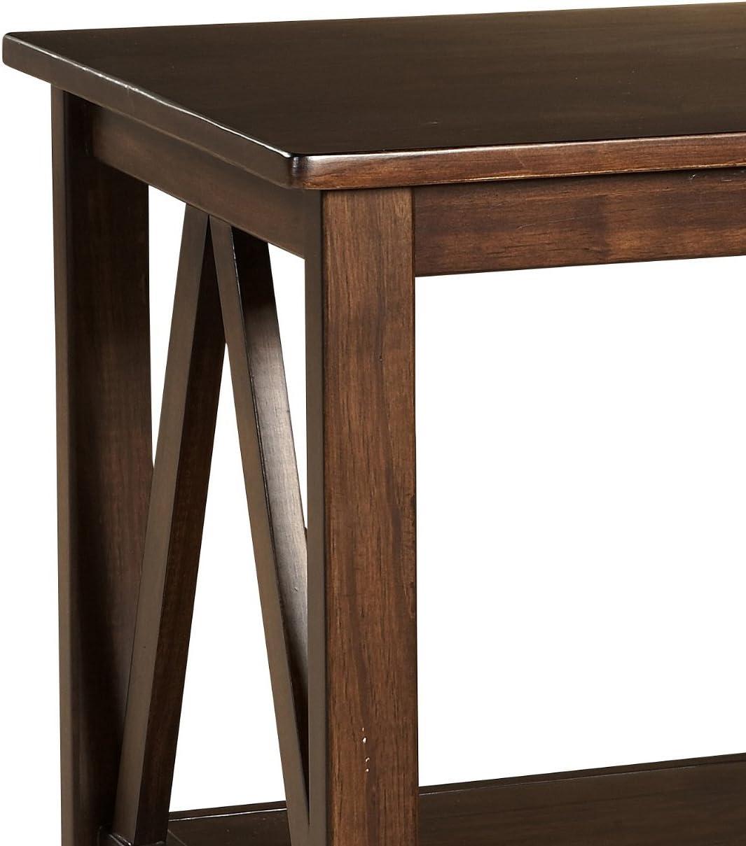 20" Titian Transitional End Table Brown - Linon