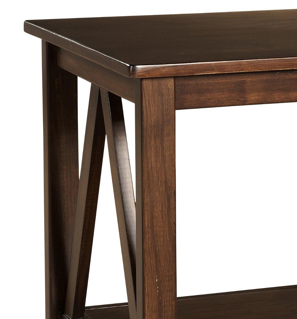20" Titian Transitional End Table Brown - Linon