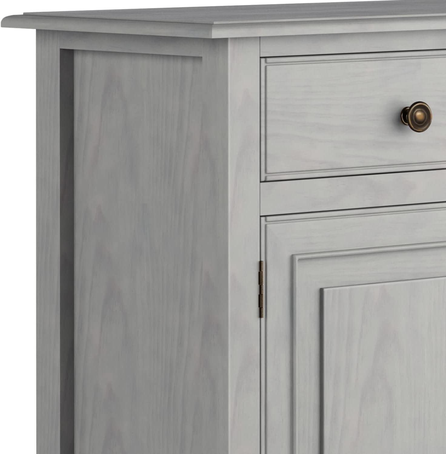 Connaught SOLID WOOD 40" Wide Traditional Entryway Storage Cabinet in Fog Gray