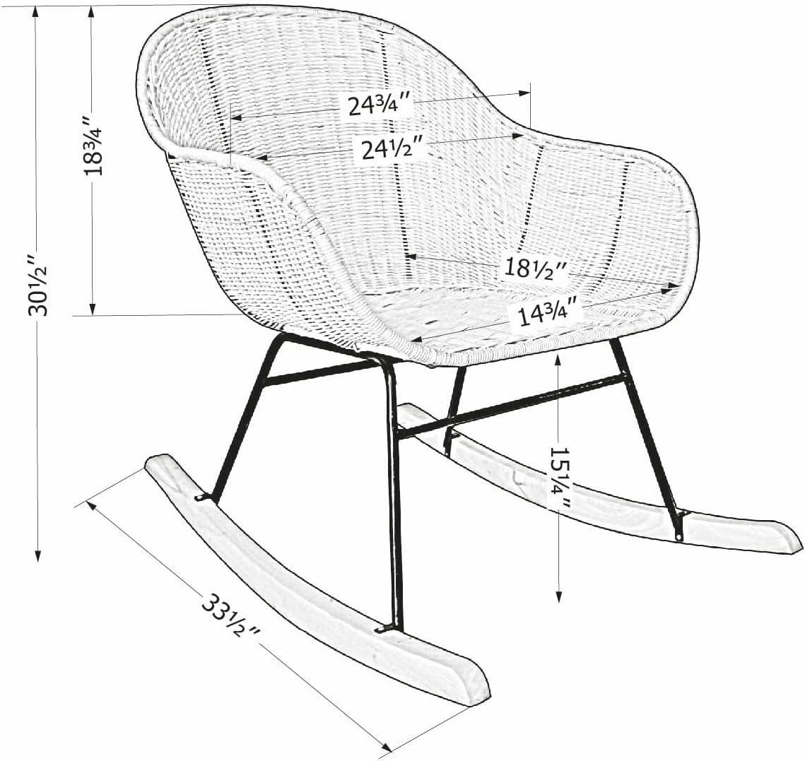 South Shore Balka Rocking Accent Chair - Rattan