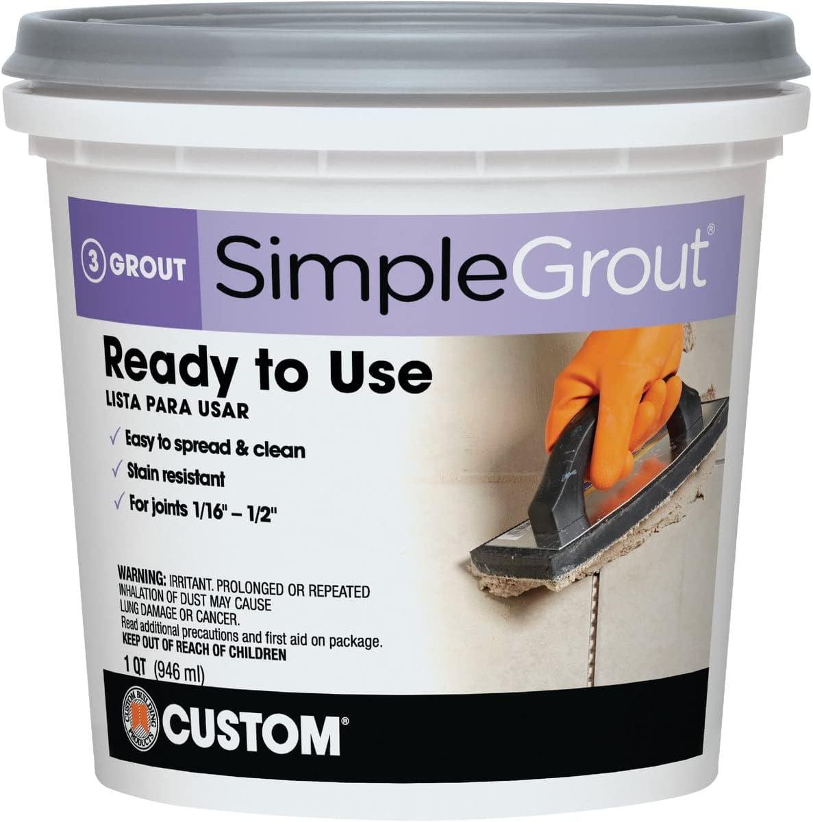 Custom Building Products Simplegrout Quart Delorean Gray Sanded Tile Grout
