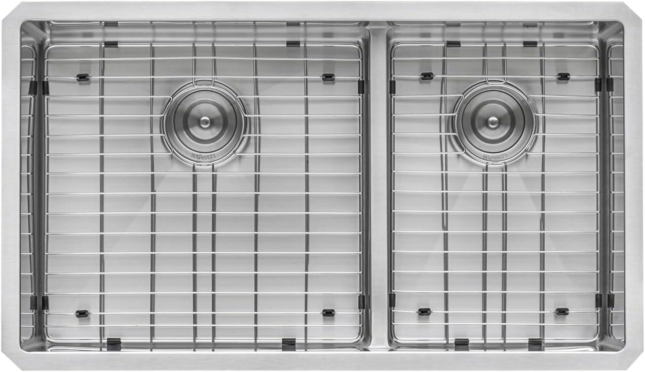 Ruvati 30-inch Low-Divide Undermount Rounded Corners 60/40 Stainless Steel Kitchen Sink