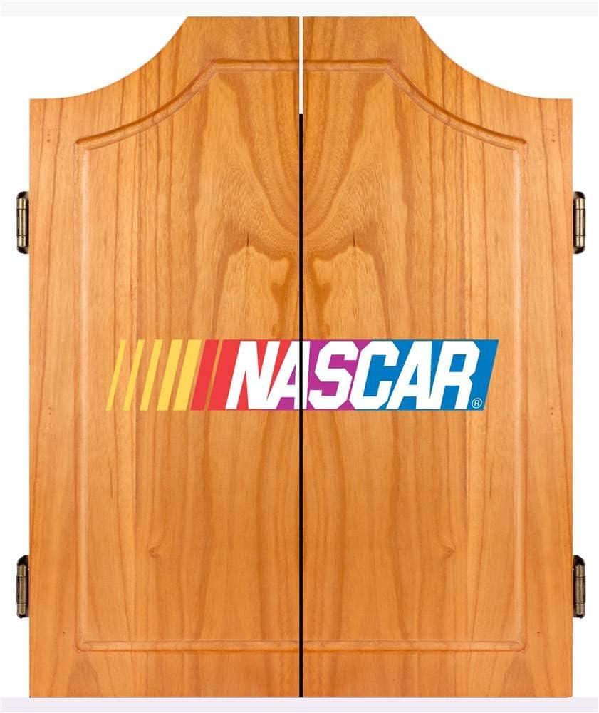 NASCAR Trademark Global Bristle Dartboard And Cabinet Set (Darts Included)