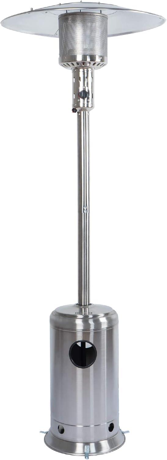 47,000 BTU Stainless Steel Propane Outdoor Patio Heater with Wheels