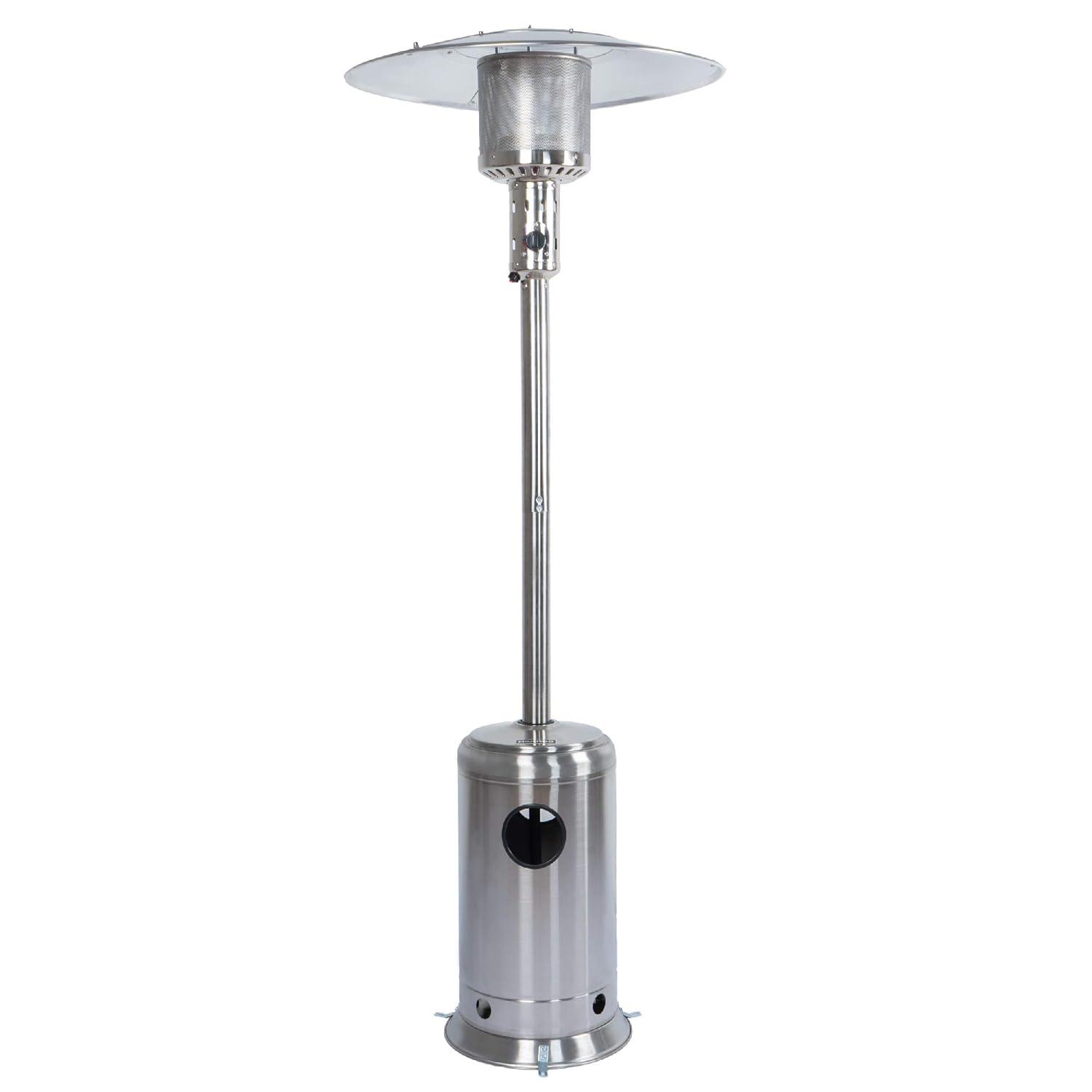 47,000 BTU Stainless Steel Propane Outdoor Patio Heater with Wheels