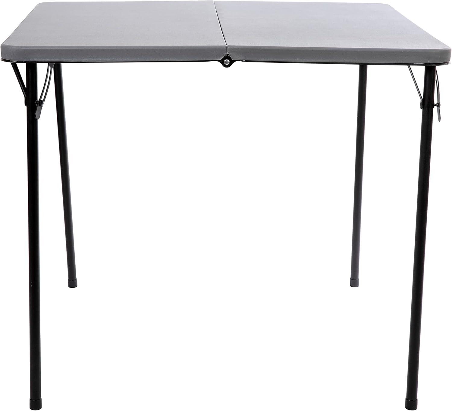Noah 2.83' Square Plastic Folding Event Table with Carrying Handle