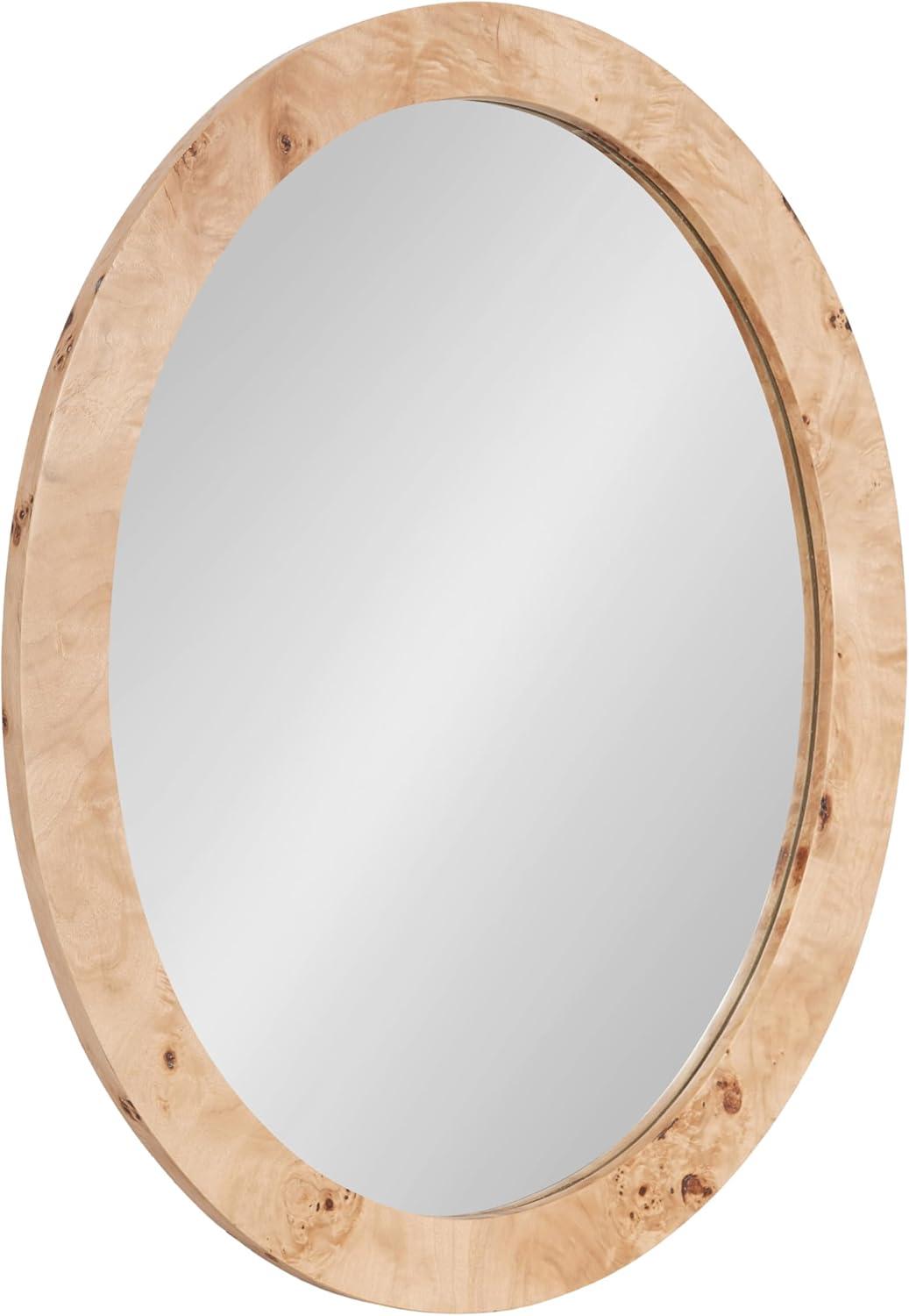 Kate & Laurel All Things Decor 22"x28" Burlock Oval Wall Mirror Natural