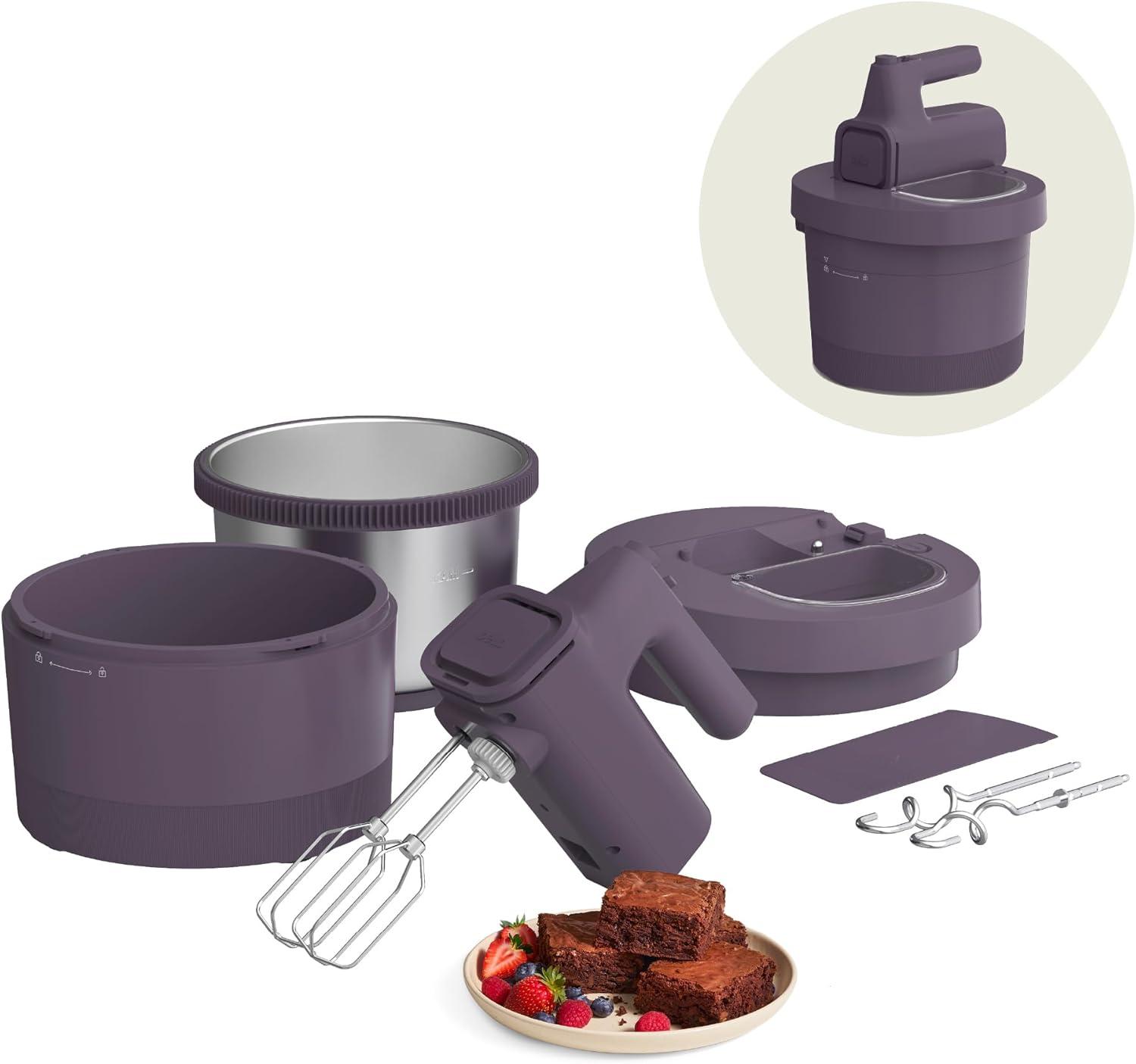 bella 3.5qt Hand and Stand Mixer Plum
