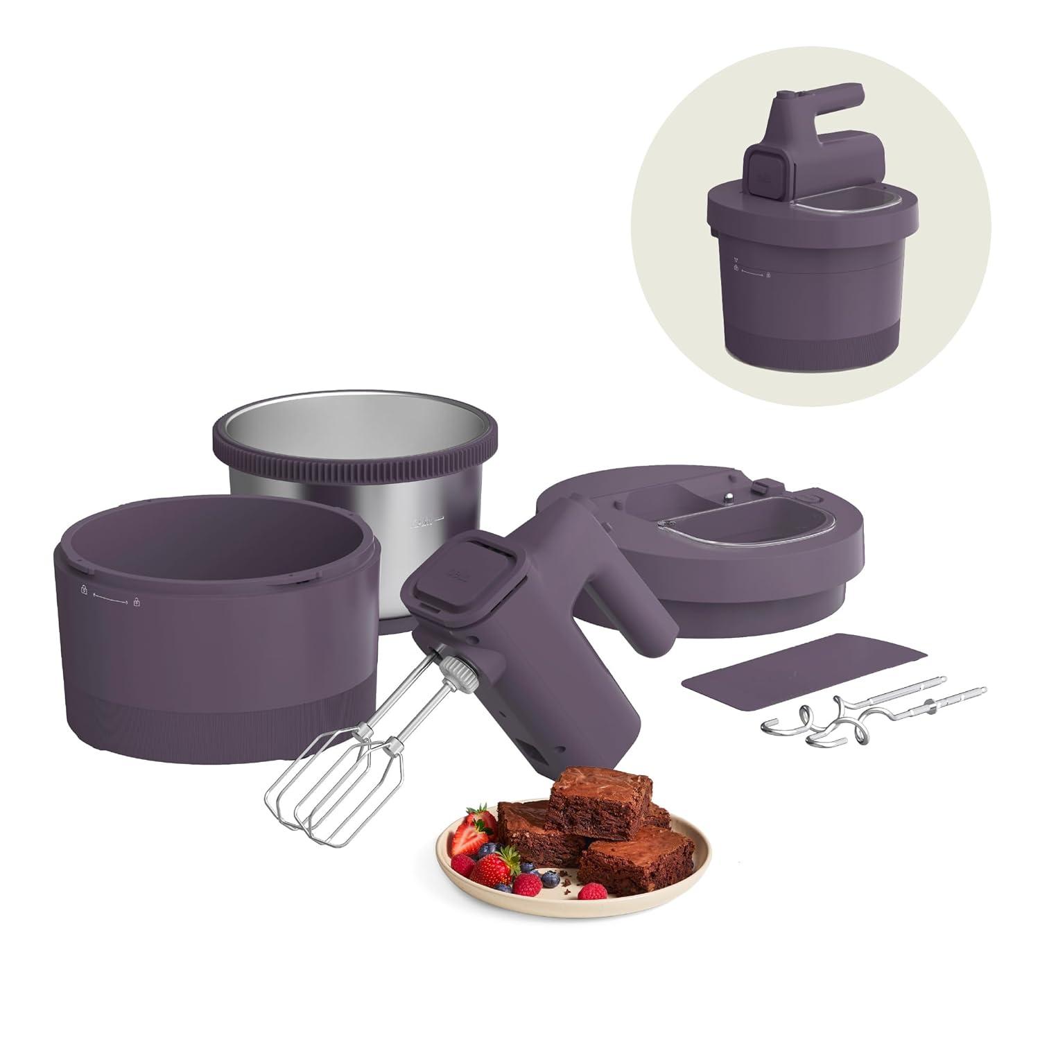 bella 3.5qt Hand and Stand Mixer Plum