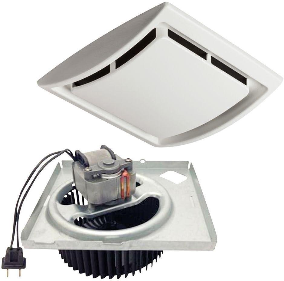 White 60 CFM Bathroom Exhaust Fan Upgrade Kit