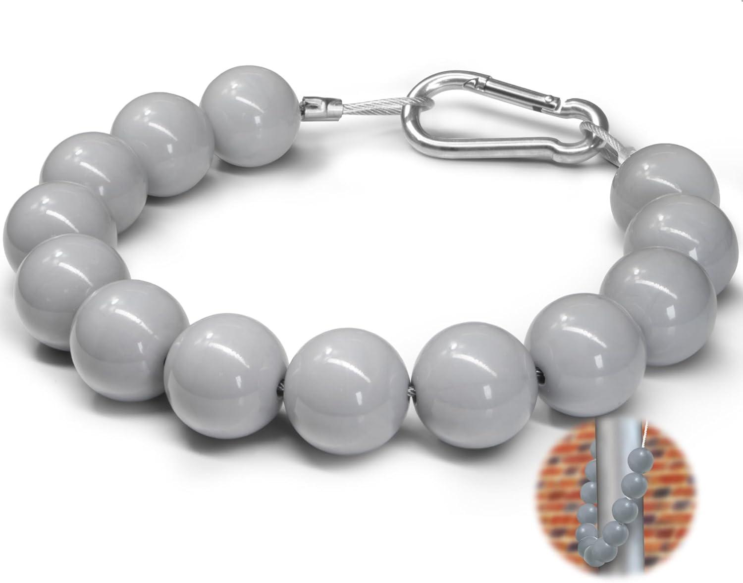 Anley Authentic Beaded Flag Retainer Ring for Both Internal & External Halyard Flagpole (Gray)