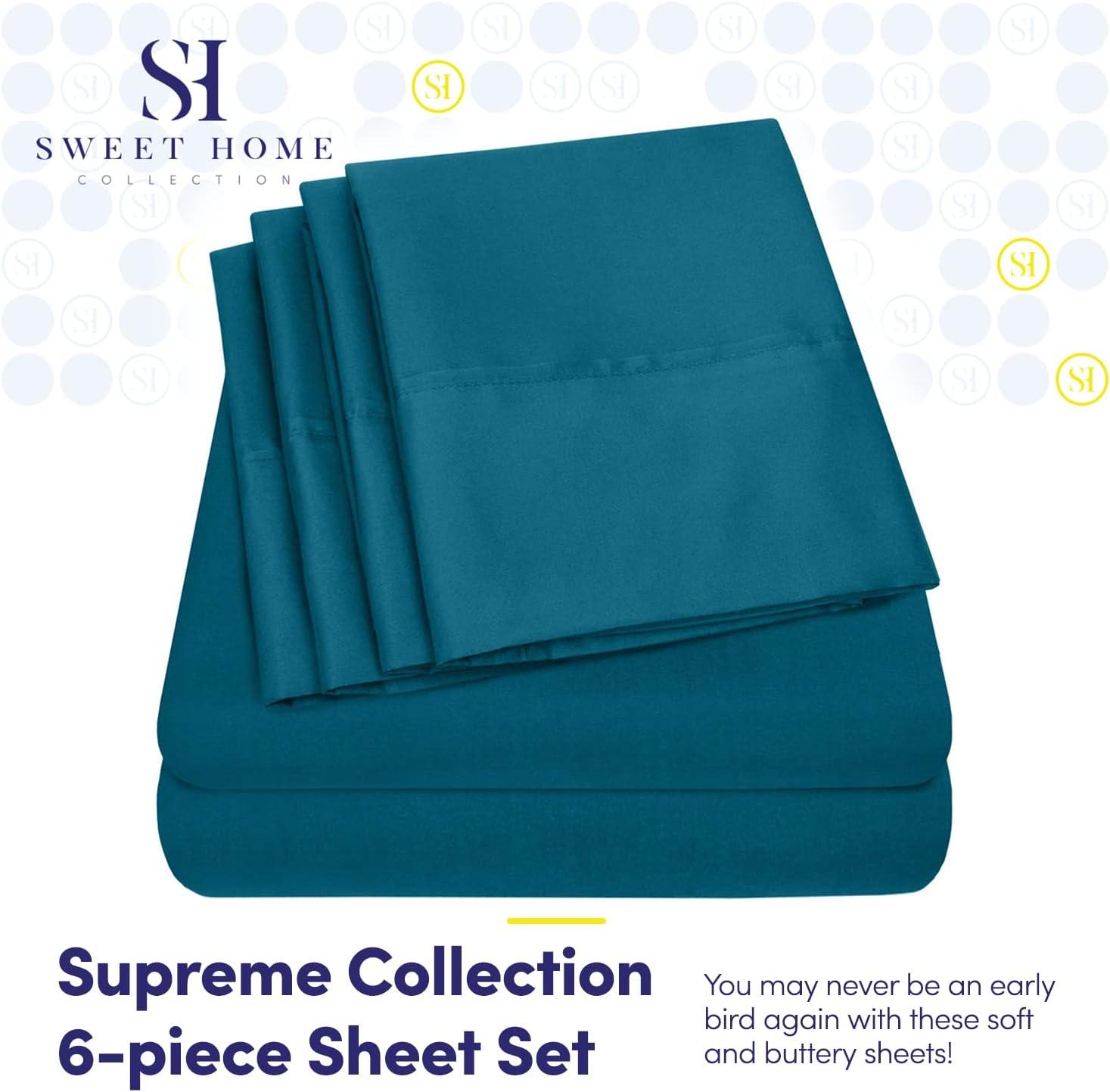 Teal Queen Deep Pocket Microfiber Sheet Set