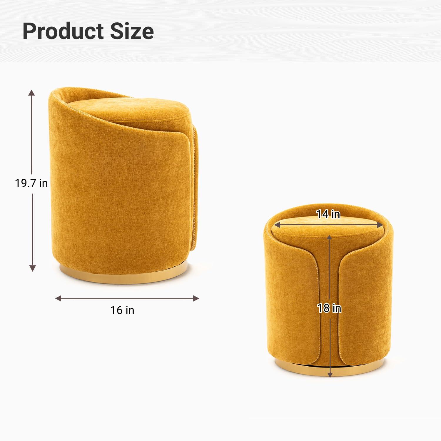 Mercer41 Juriana Metal Accent Stool Swivel Vanity Ottoman & Reviews | Wayfair