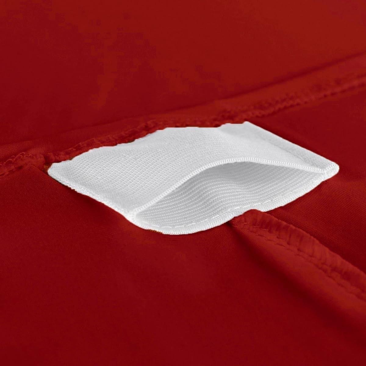 Gowinex Burgundy 5 ft. 60 inch Round Spandex Tablecloth Fitted Table Cover